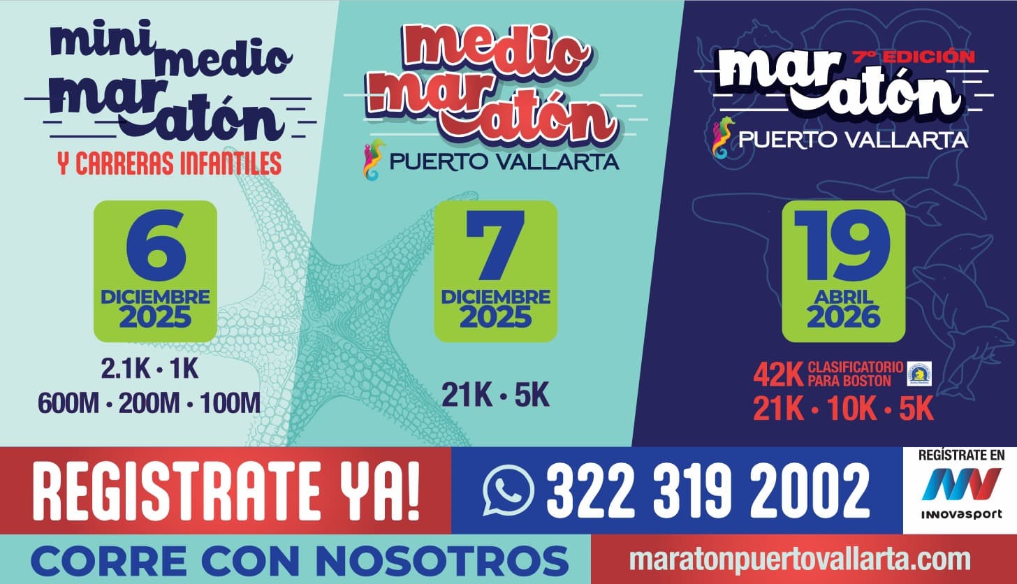 Flyer Maratón Puerto Vallarta 2026 (7ª Edición)