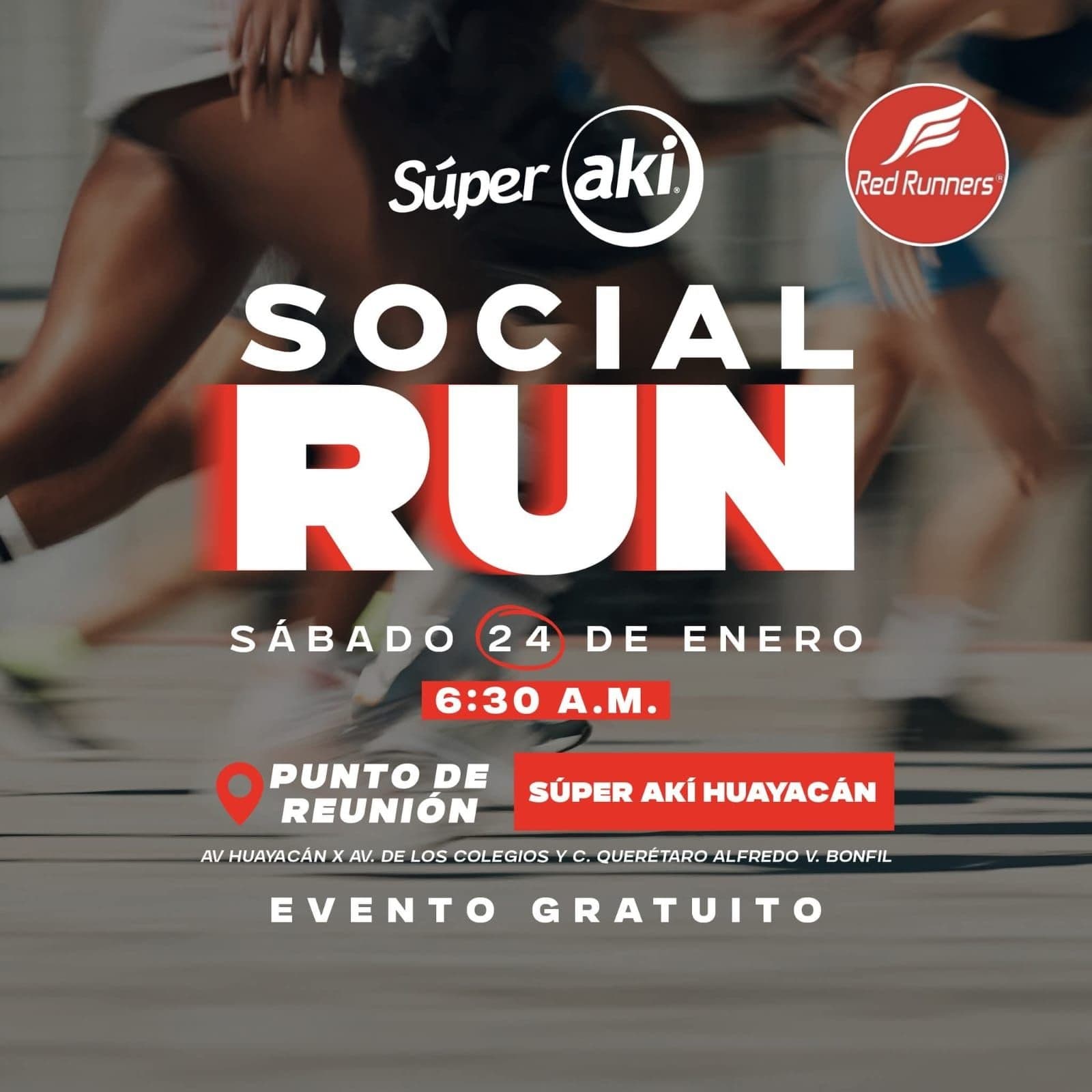 Flyer Súper Aki Social Run