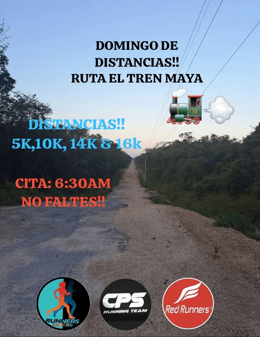 Flyer Domingo de Distancias!! Ruta El Tren Maya