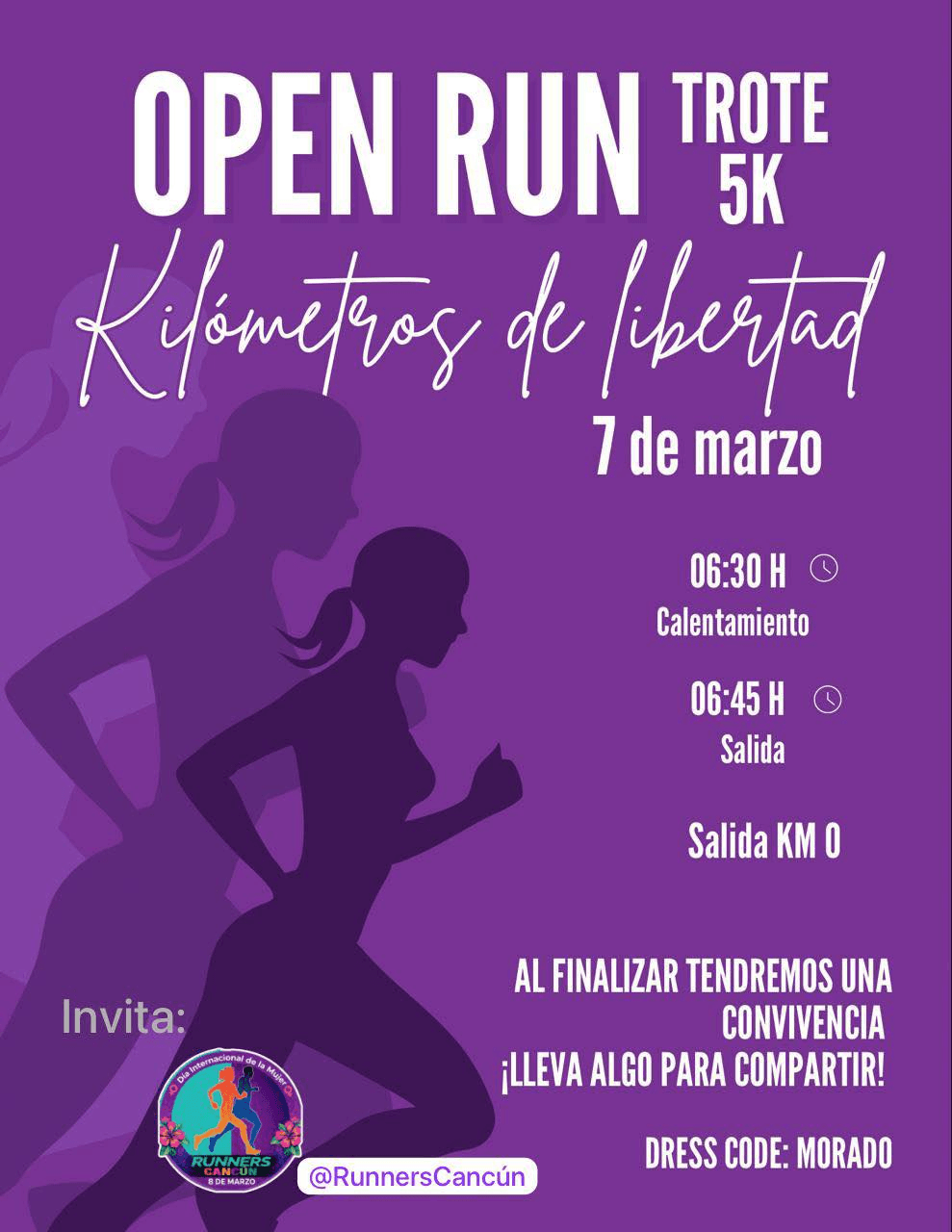 Flyer Open Run Trote 5K - Kilómetros de Libertad
