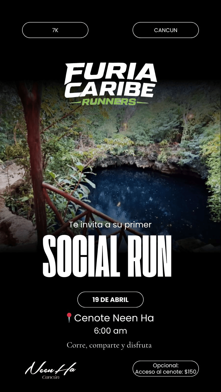 Flyer Primer Social Run Furia Caribe